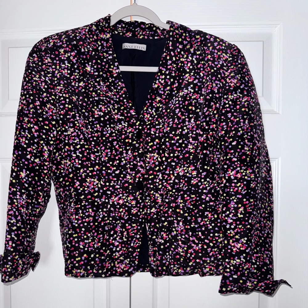 Anne Klein Geometric Print Blouse in Pink and Yellow